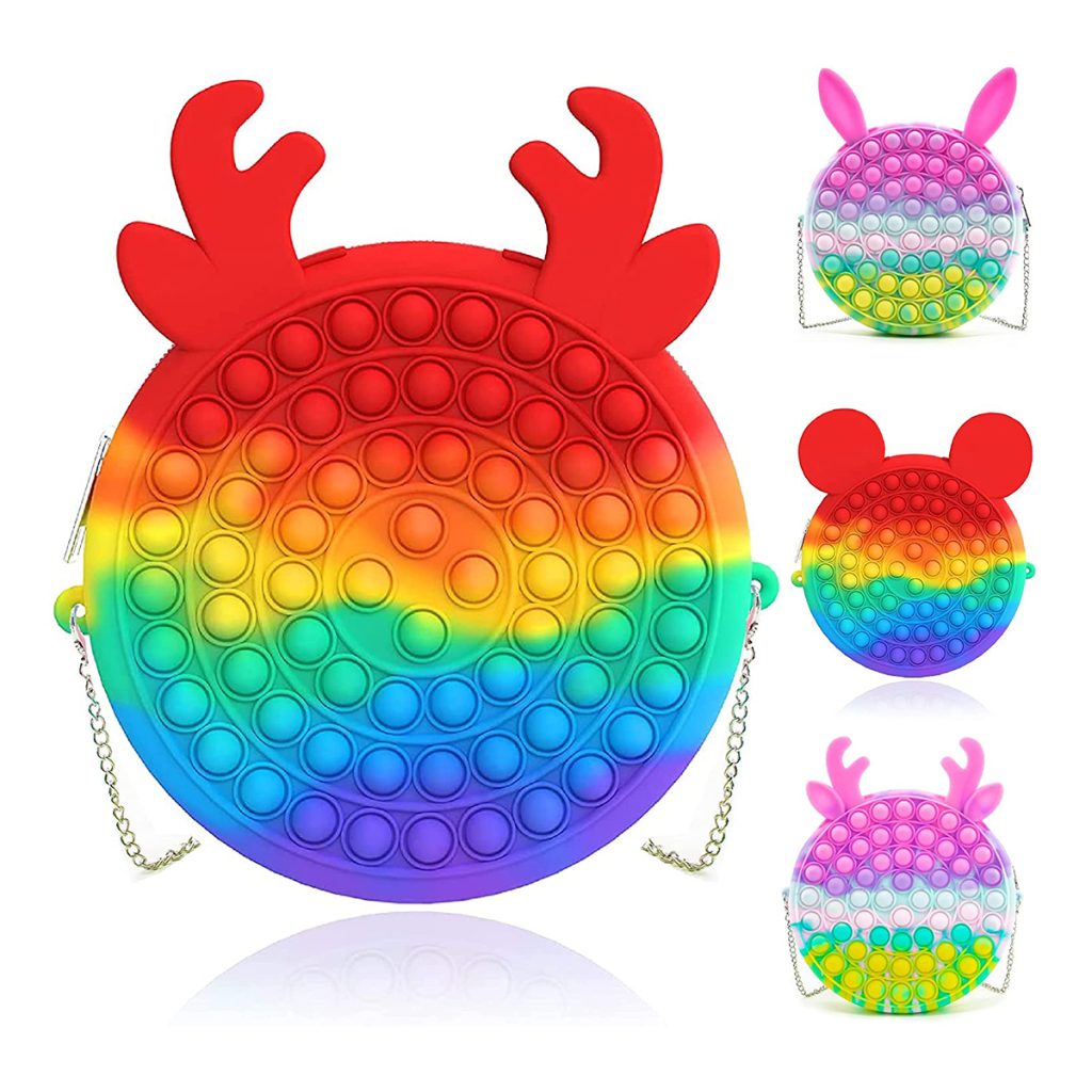 Sensory poppet popit sling fidget bag Pop It Fidget Toy Wholesale